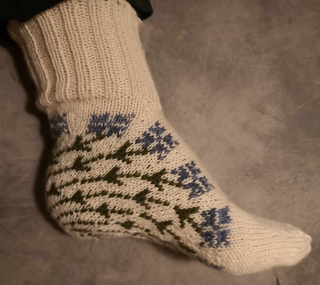 Cornflower heel out Socks