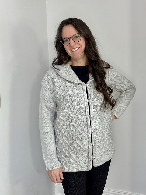 Machine Knit Diamond Lady Cardigan