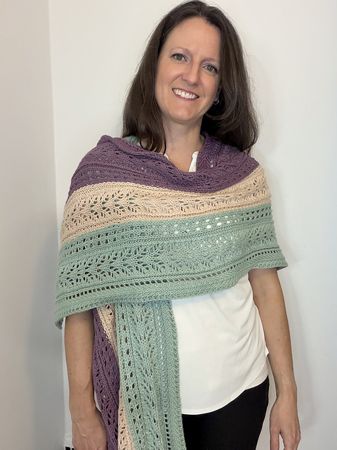 Machine Knit Iris Shawl