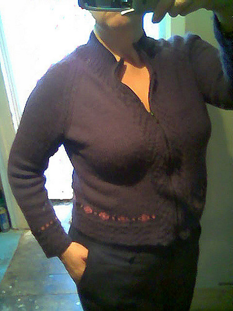 Border Pattern Cardigan