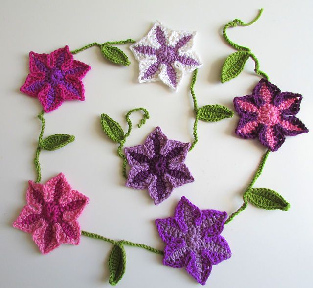 Clematis Garland Bunting