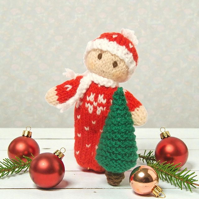 Christmas Bitsy Baby Doll