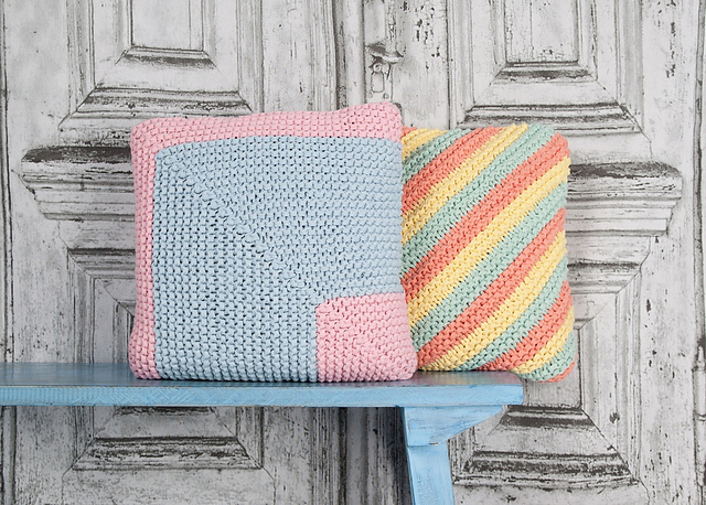 Candy Stripes and Simple Squares Cushions