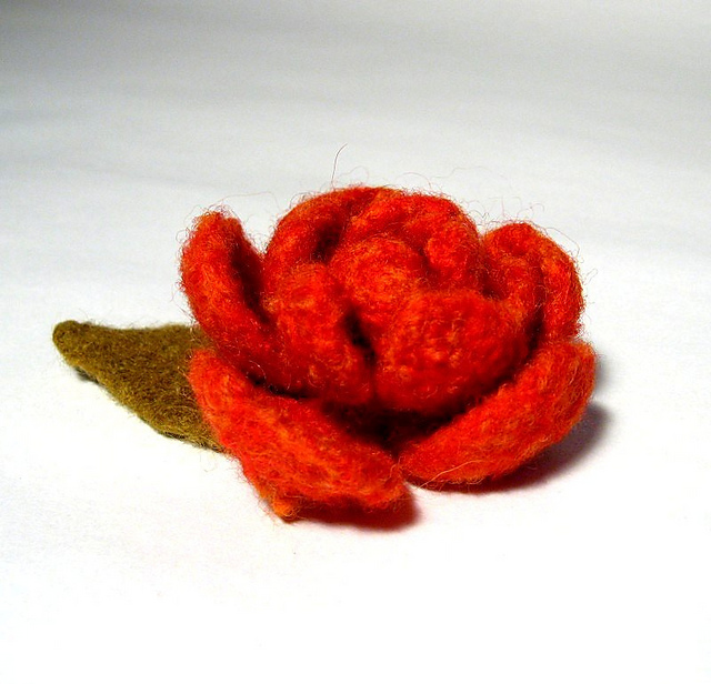 Felted Rose