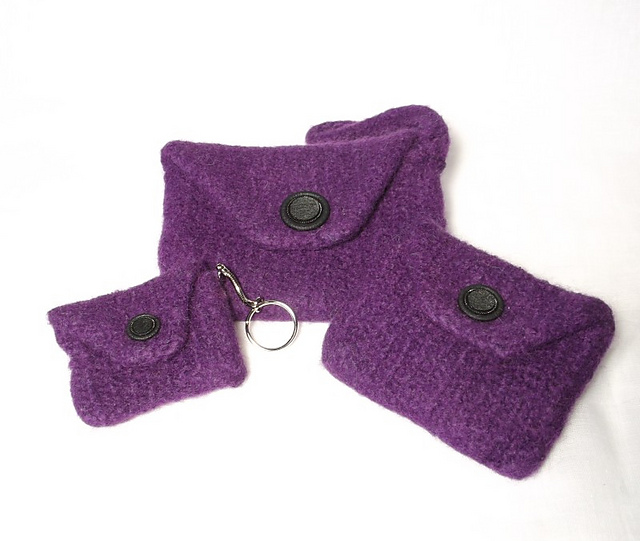 Three Felt Purse Set
