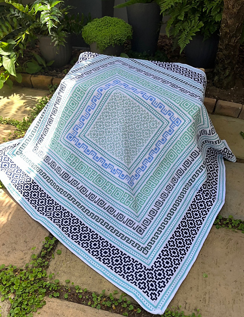 Aegean Ripple Mosaic Blanket