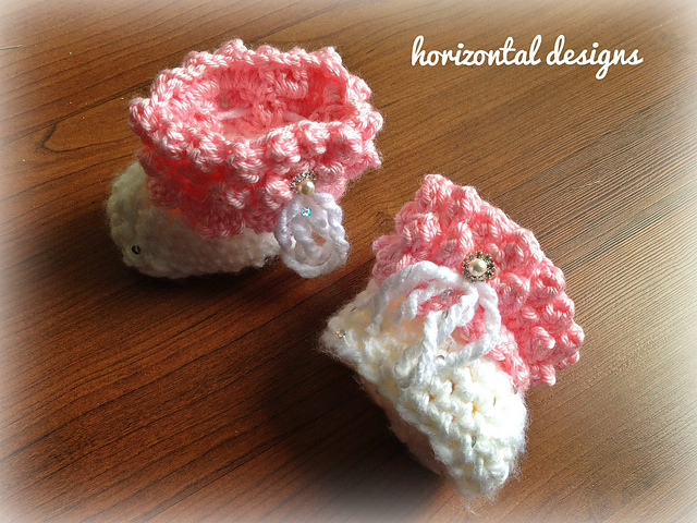 Winter Princess Baby Booties