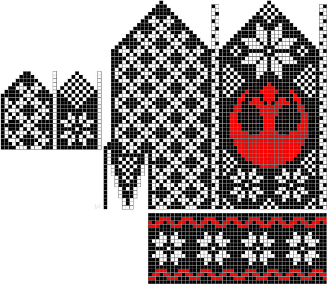 Customizable snowflake mittens