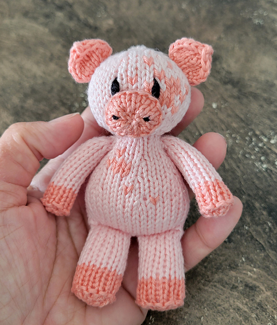 Cute Knitted Pig