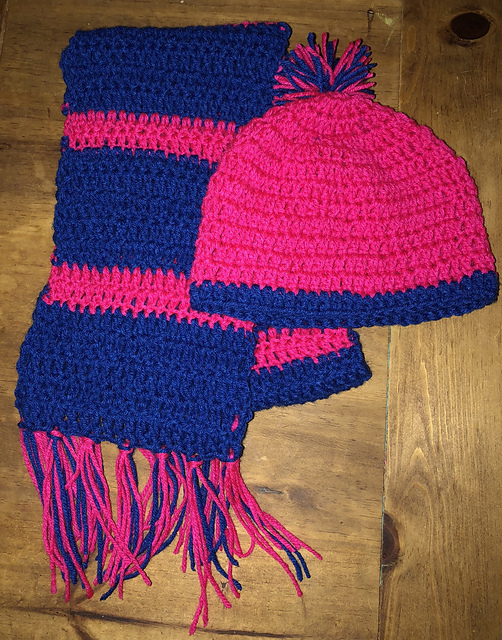 Scarf and hat combo