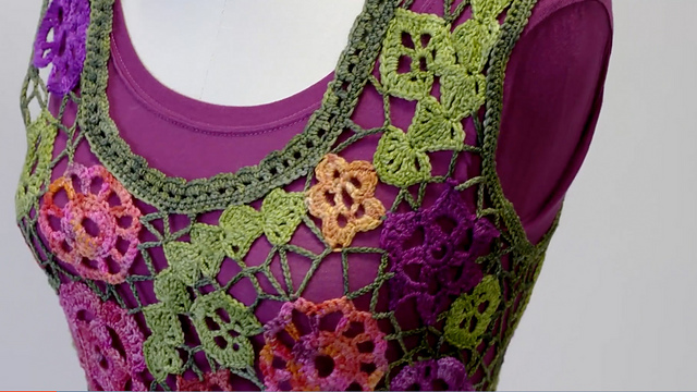 Modern Irish Freeform Crochet Top