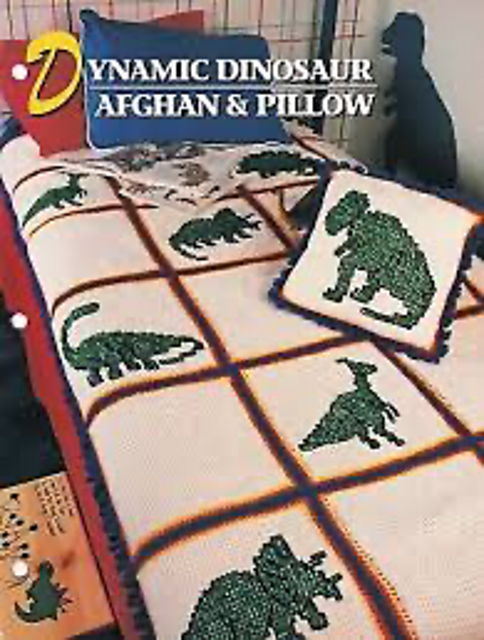 Dynamic Dinosaur Afghan & Pillow