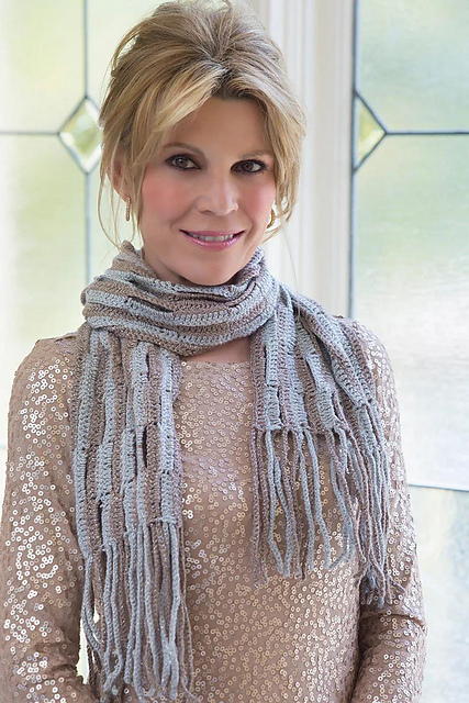 Glitzy Striped Scarf