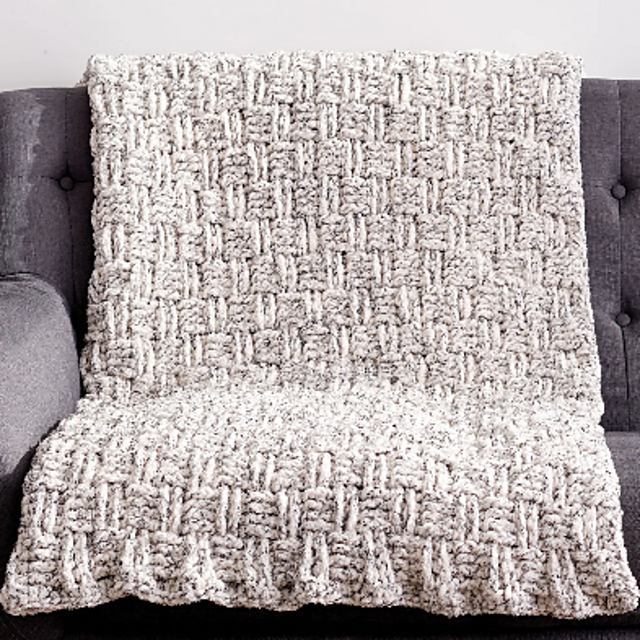 Basket Weave Crochet Blanket