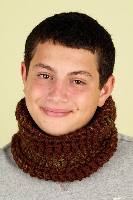Cocoa Tweed/Openwork/True Blue/Yorkshire Cowl