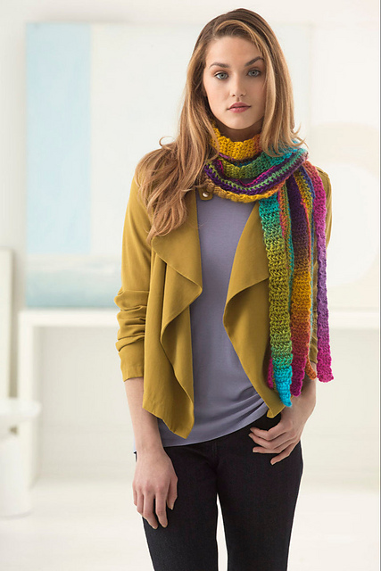 Rainbow Strip scarf