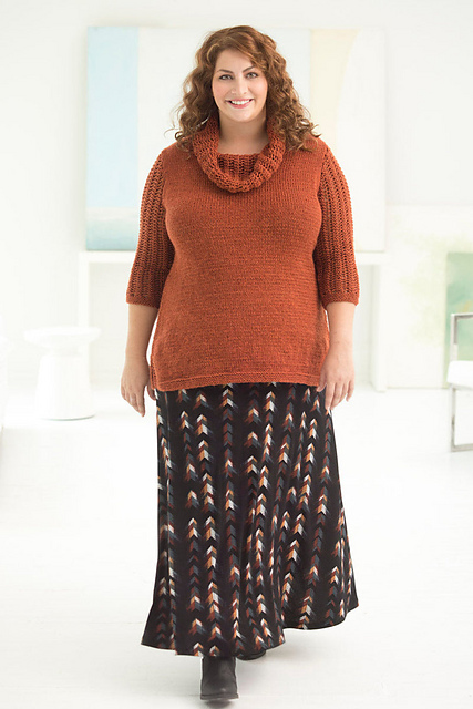 Curvy Girl Cowl Neck Tunic
