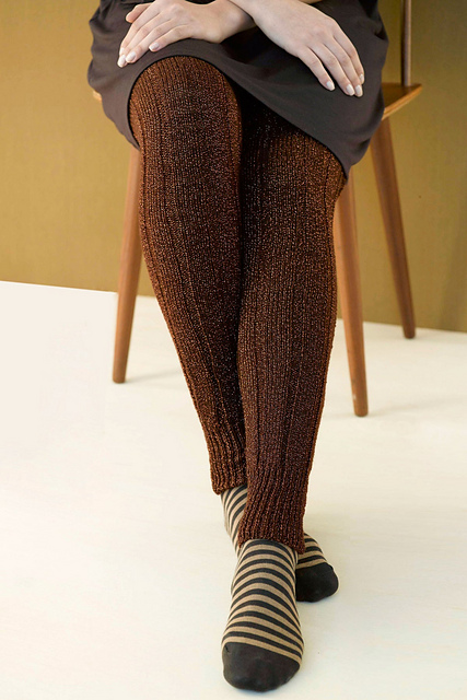 Glimmering / Ribbed Thigh Highs