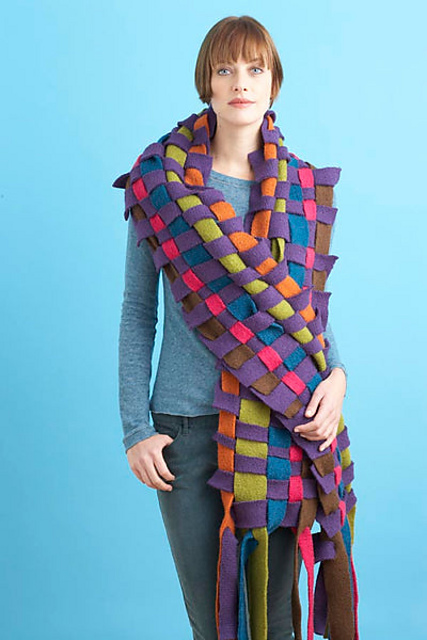 Felted Woven Colors Scarf