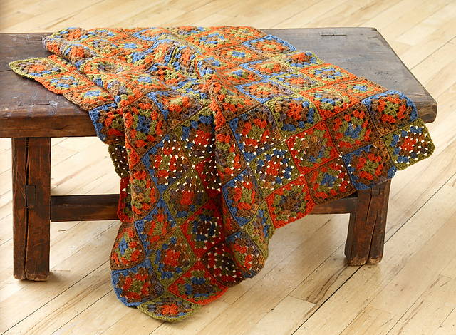 Shades Of Autumn Granny Throw