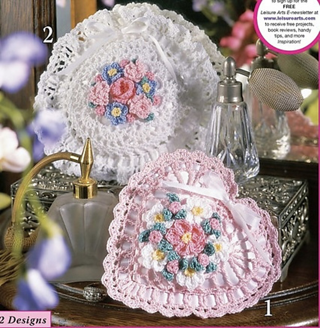Floral Sachets: Round & Heart Shaped