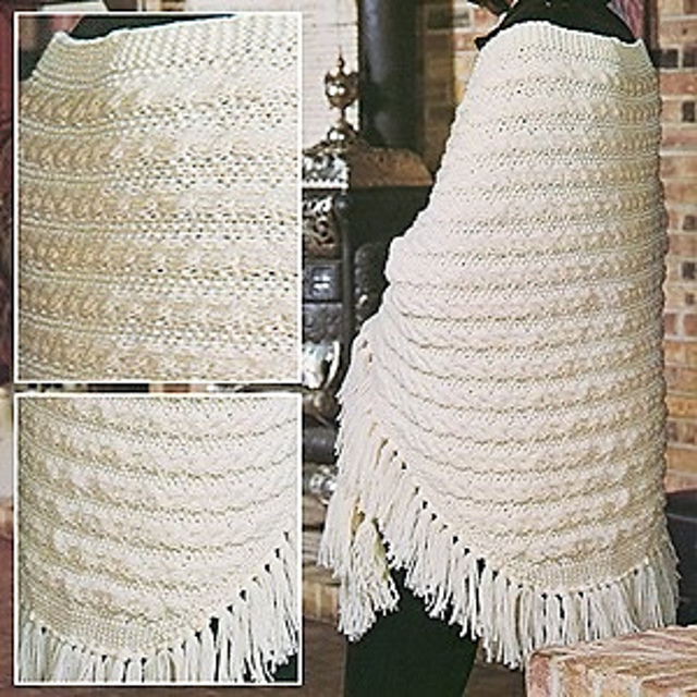 Ravelry: Cable Knit Shawl pattern by Marion Graham