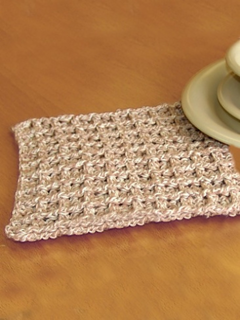 Waffle Crochet Dishcloth