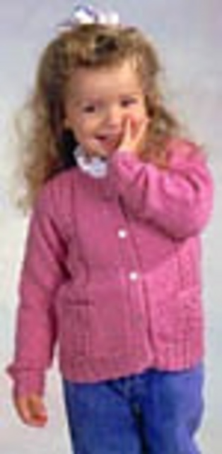 Girl's Lace Panel Cardigan