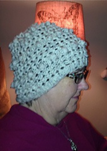 Lacy Slouchy Bobble Hat