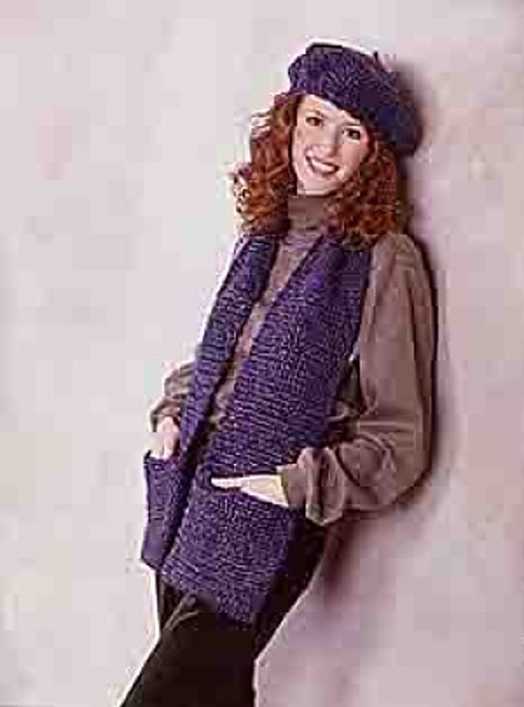 Beret & Scarf (Knit): Beret