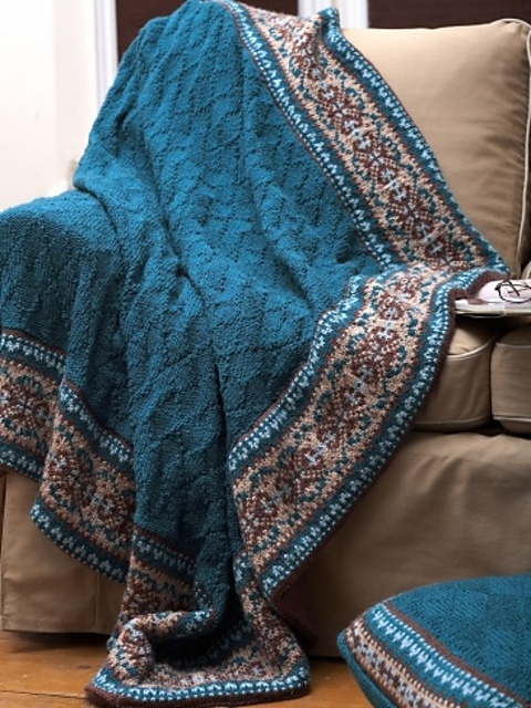 Fair Isle Border Blanket and Pillow (Pillow)