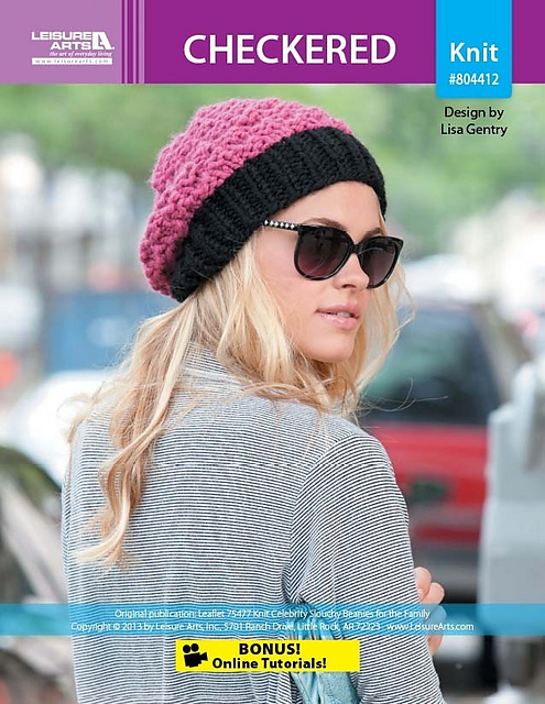 Checkered Slouchy Beanie