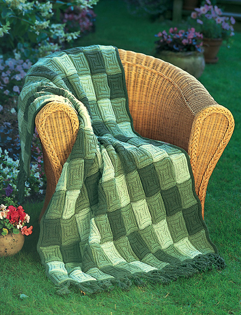 Log Cabin Squares Throw