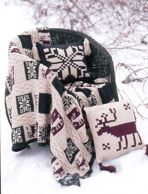 Northern Motifs Afghan and Pillow (Afghan)