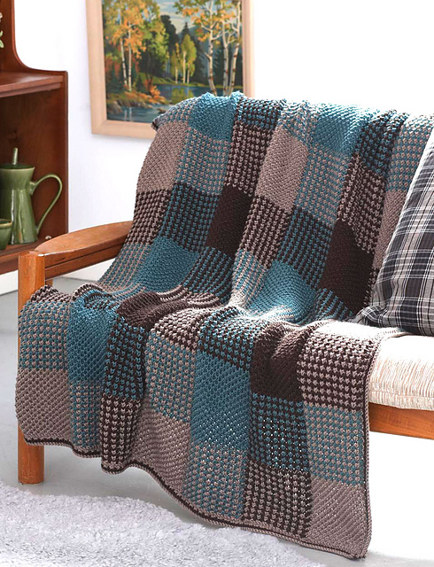 Plaid Texture Afghan