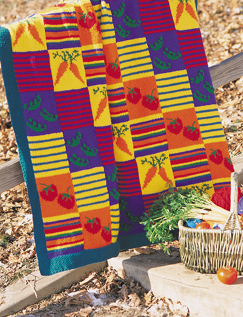 Veggies and Stripes Blanket