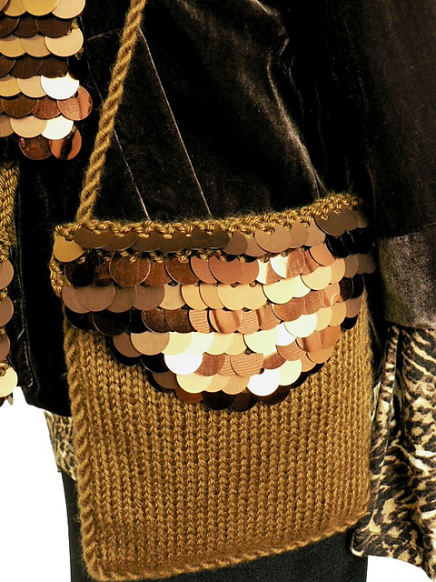 Purse With Paillette Flap