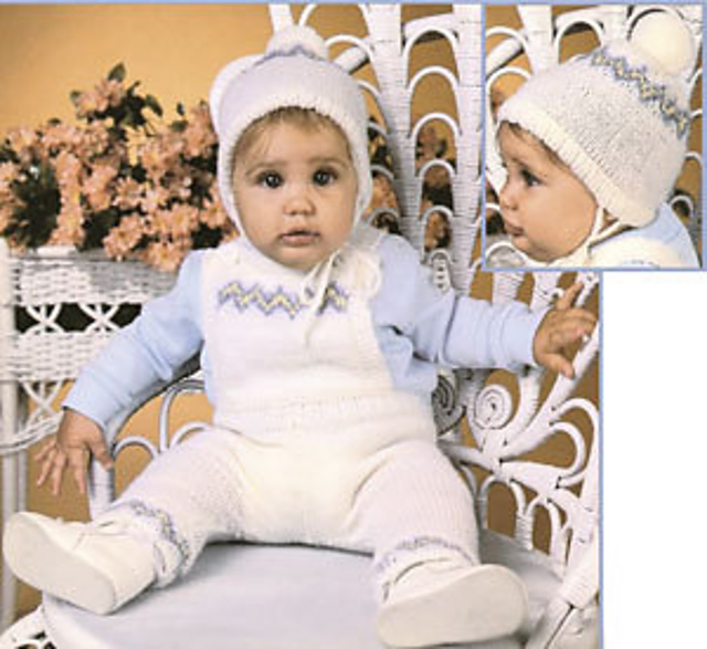 Fair Isle Bib Overall & Hat