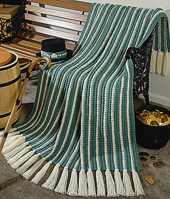 Lucky Striped Afghan