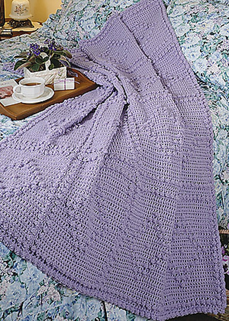 Popcorn Diamond Afghan