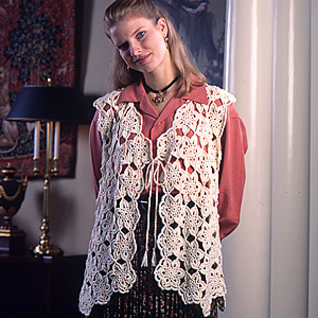 Floral Motif Vest