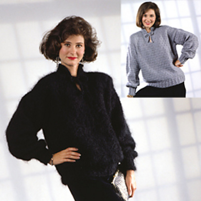 Tied Slit Neck Pullover