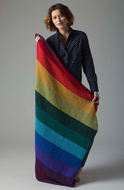 Level 1 Beginner Knit Bright Afghan