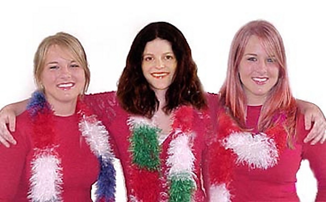 Three Friends Patriotic Scarf (crochet)