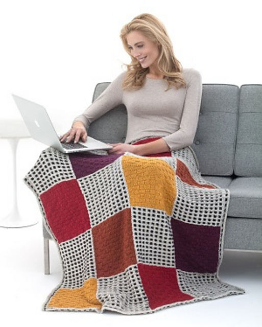 Basketweave And Slip Stitch Afghan