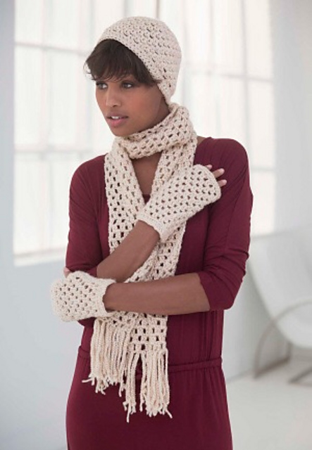 Simply Basic Hat Scarf and Gloves Set: Gloves