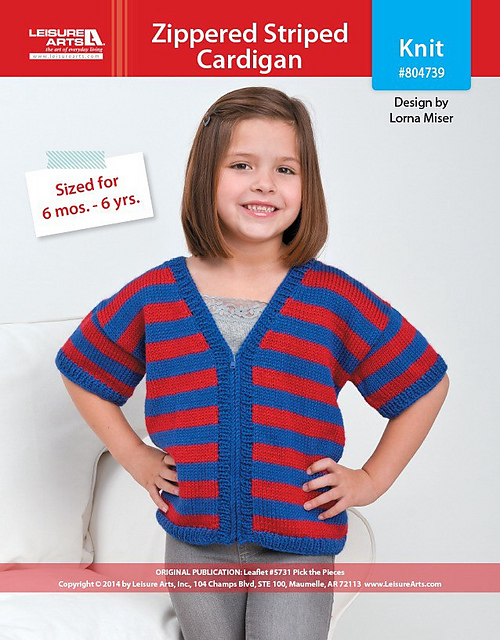 Zippered Striped Cardigan