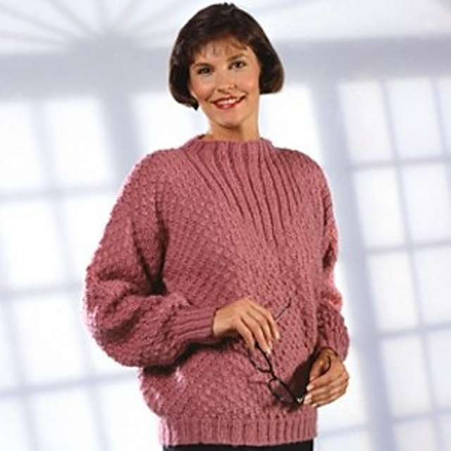 Ribbed Hi-Neck Pullover