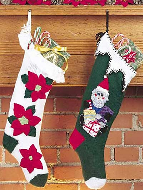 Poinsettia Christmas Stocking