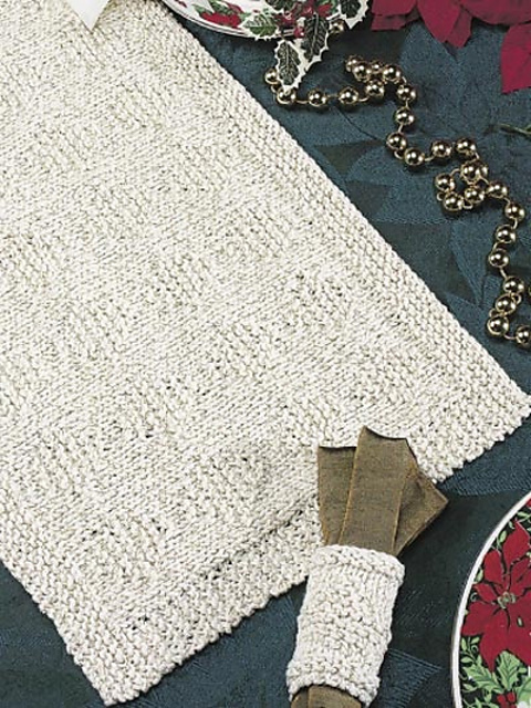 Christmas Sparkle Place Mat & Napkin Ring